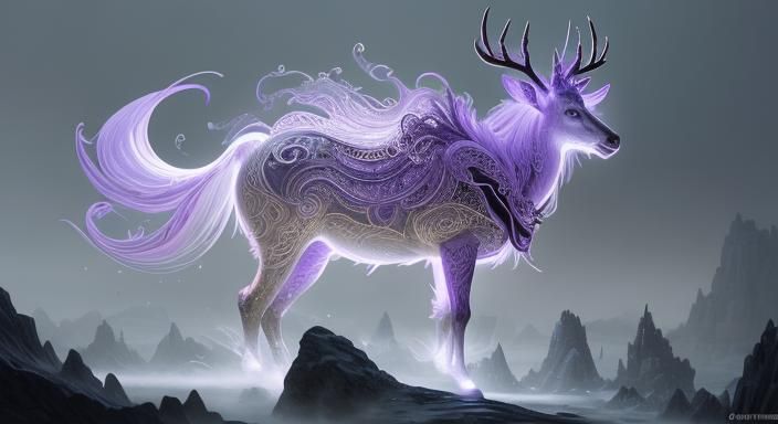 Deer-Woman Hybrid in Dark Fantasy Style