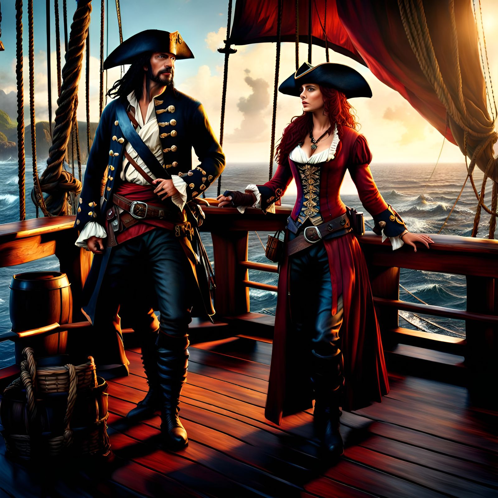 Anne Bonny and Calico Jack, Ready to Attack