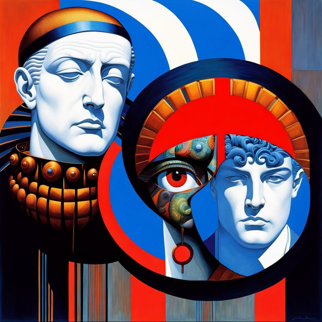 Abstract Trilobite Dreamscape in Massurreal Mixed Media