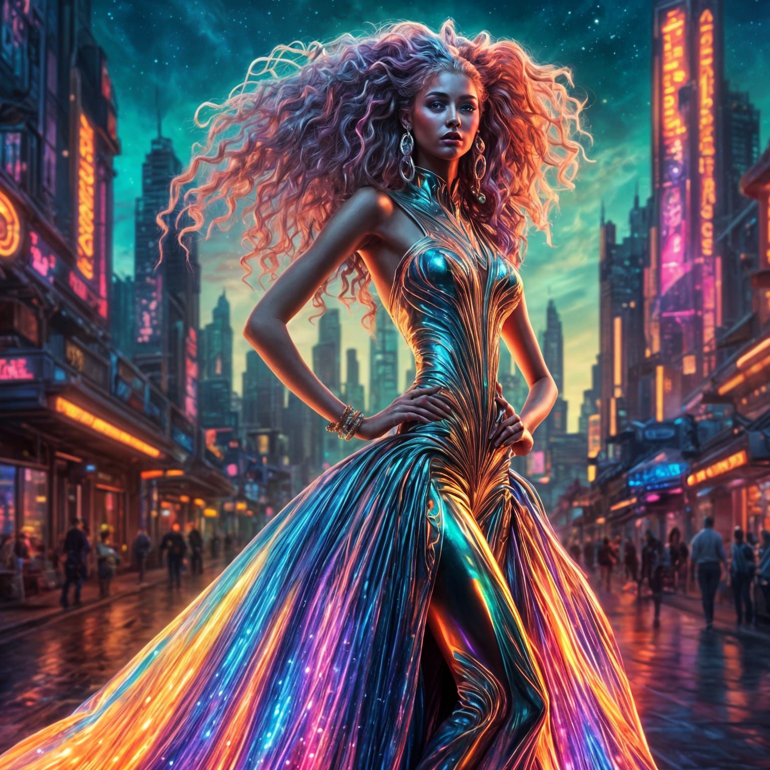 Alien Cynergy Haute Couture Fashion in Digital Art