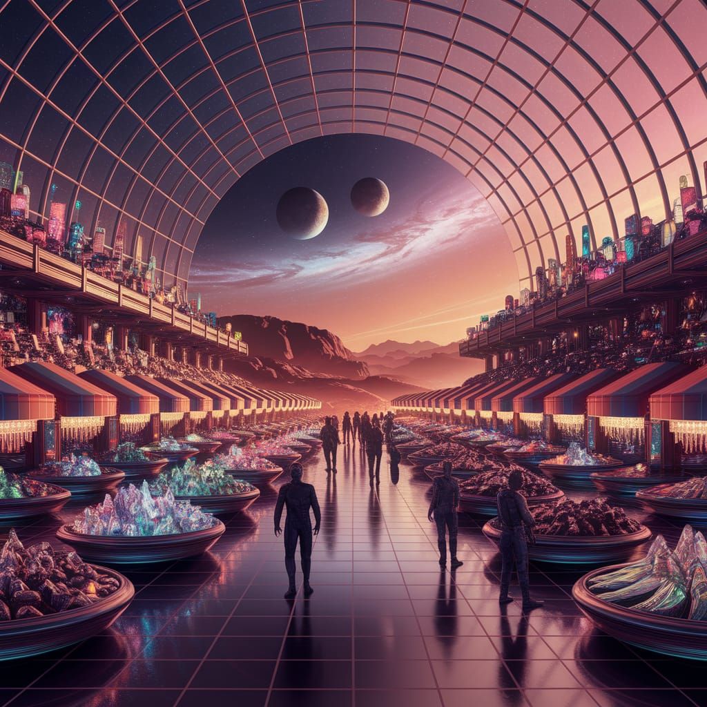 Alien Marketplace: Digital Art on a Distant Exoplanet
