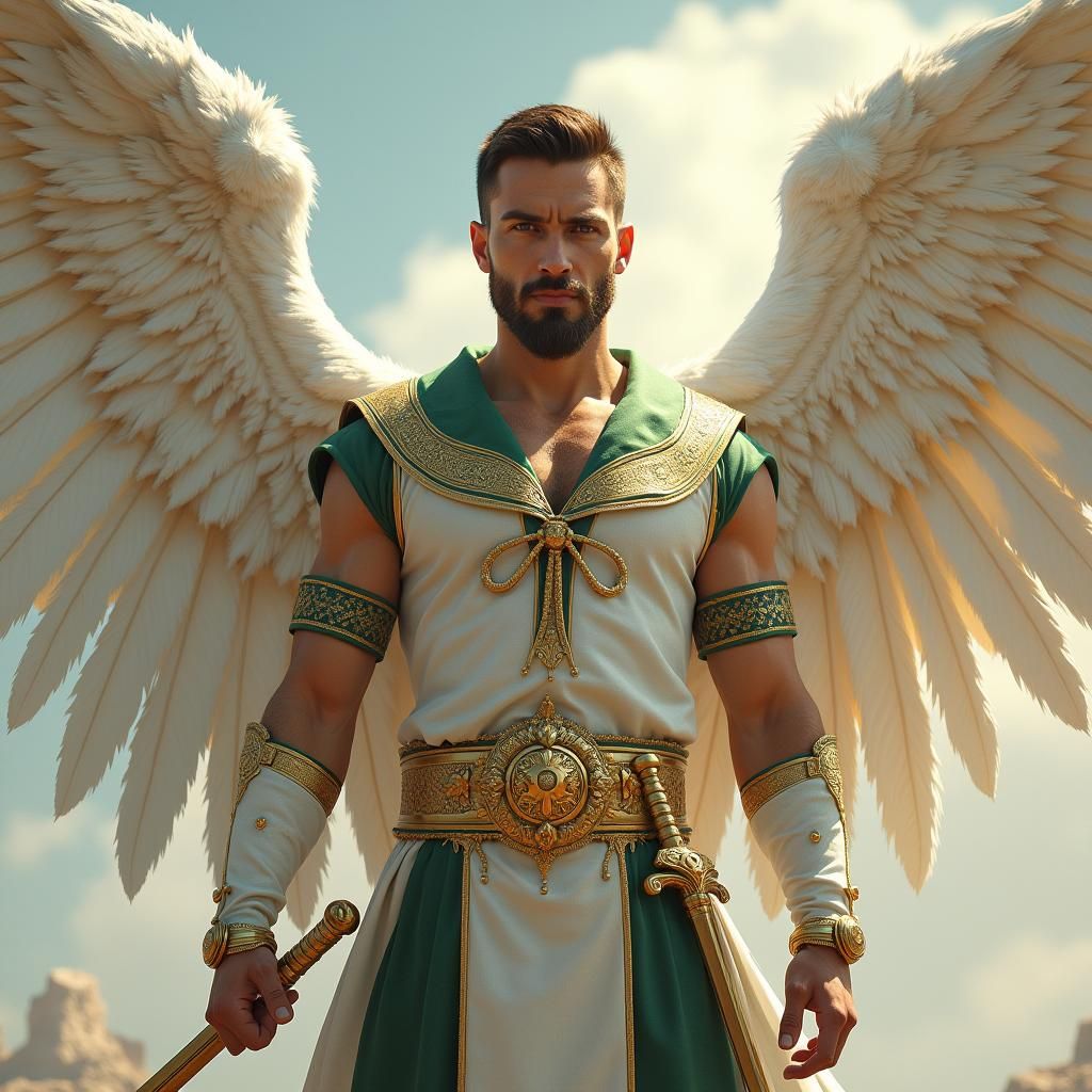 Godlike Man in Sailor Suit, Fantasy Concept Art