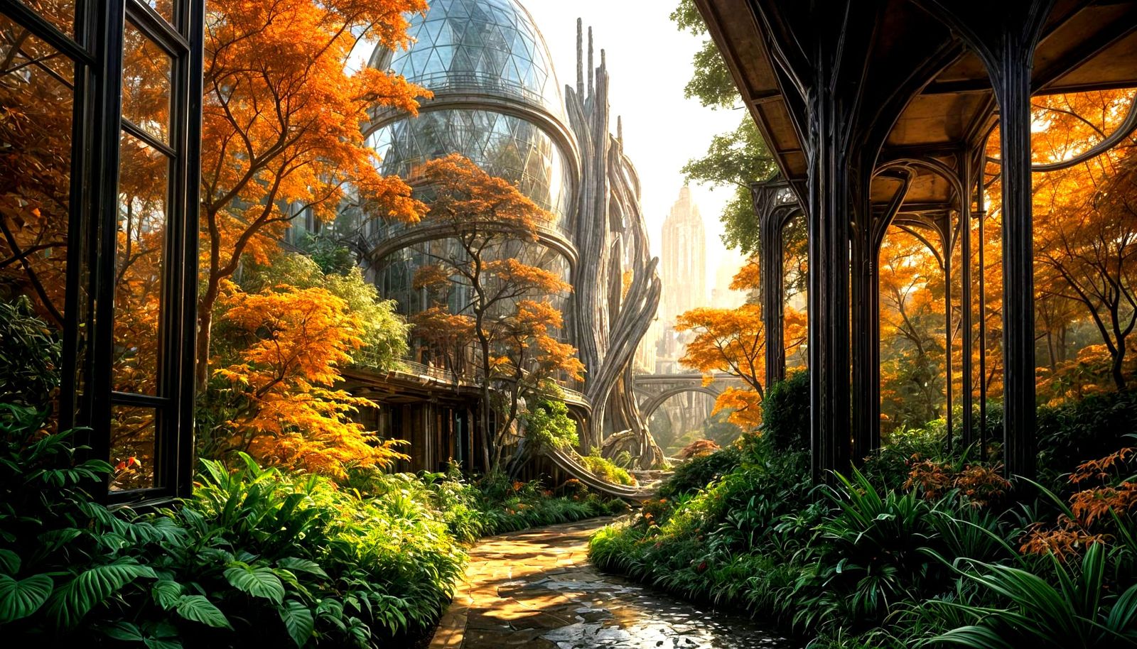 Majestic Honeycomb Structure Radiates Warm Golden Light