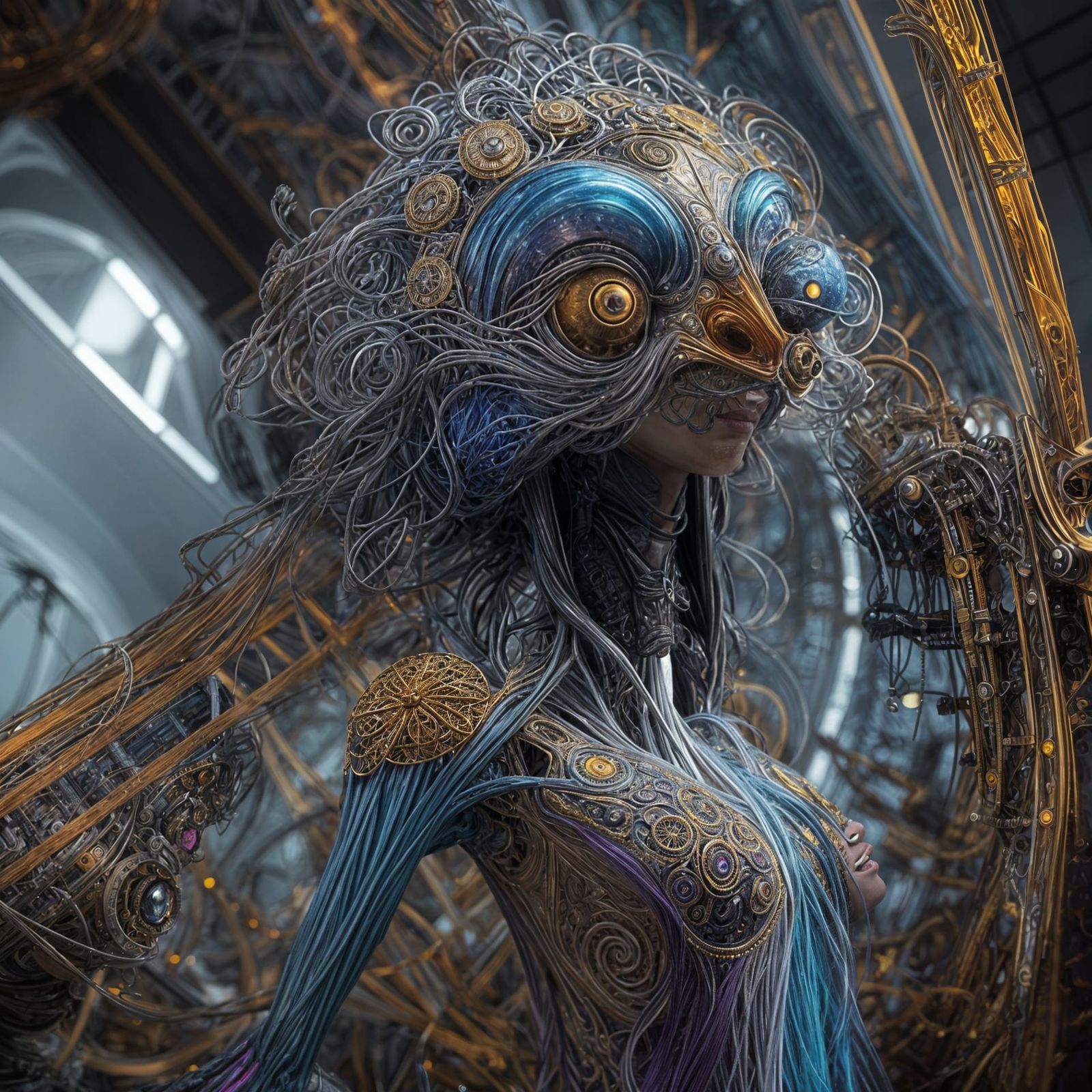 CERN Tour: Dreamlike Alien Encounter in Futuristic Style