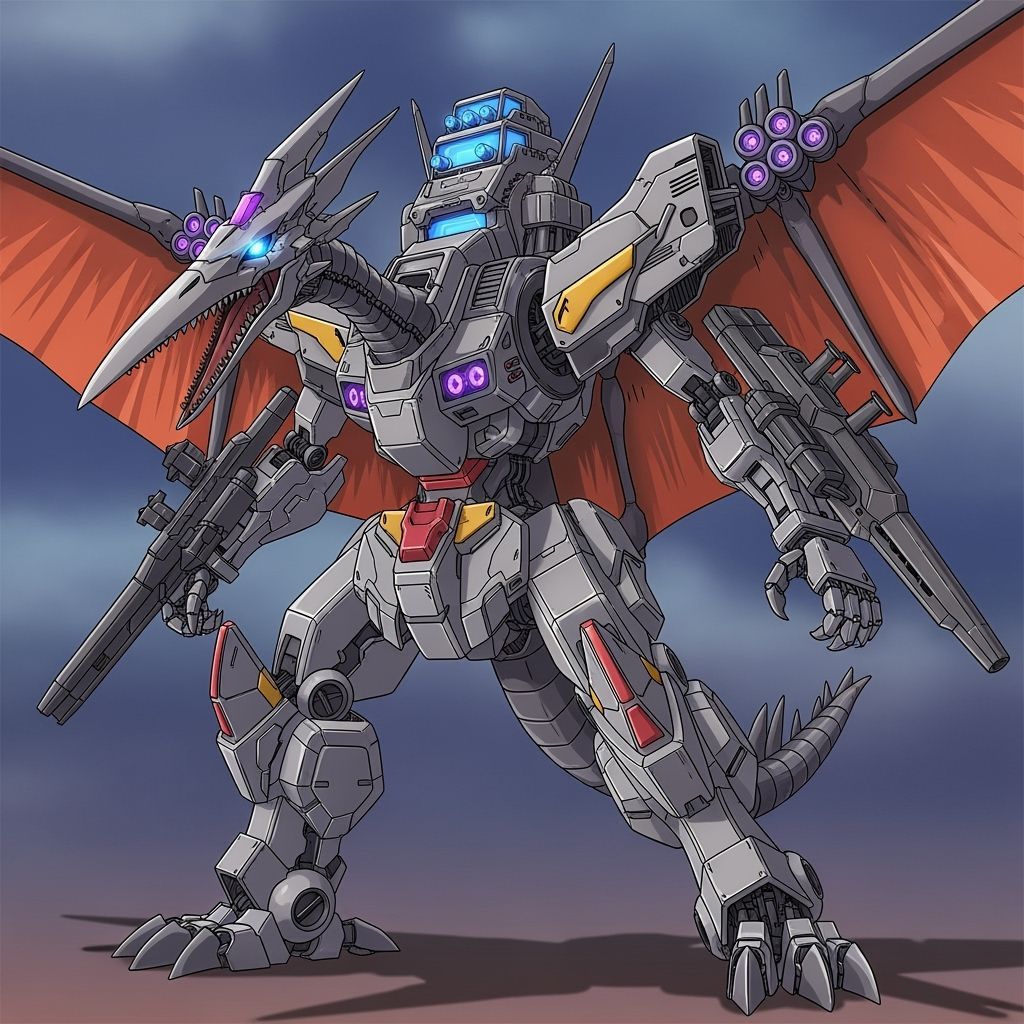 Colossal Mecha Predasaur: Pteranodon Dino-Truck Dragoon Hybr...