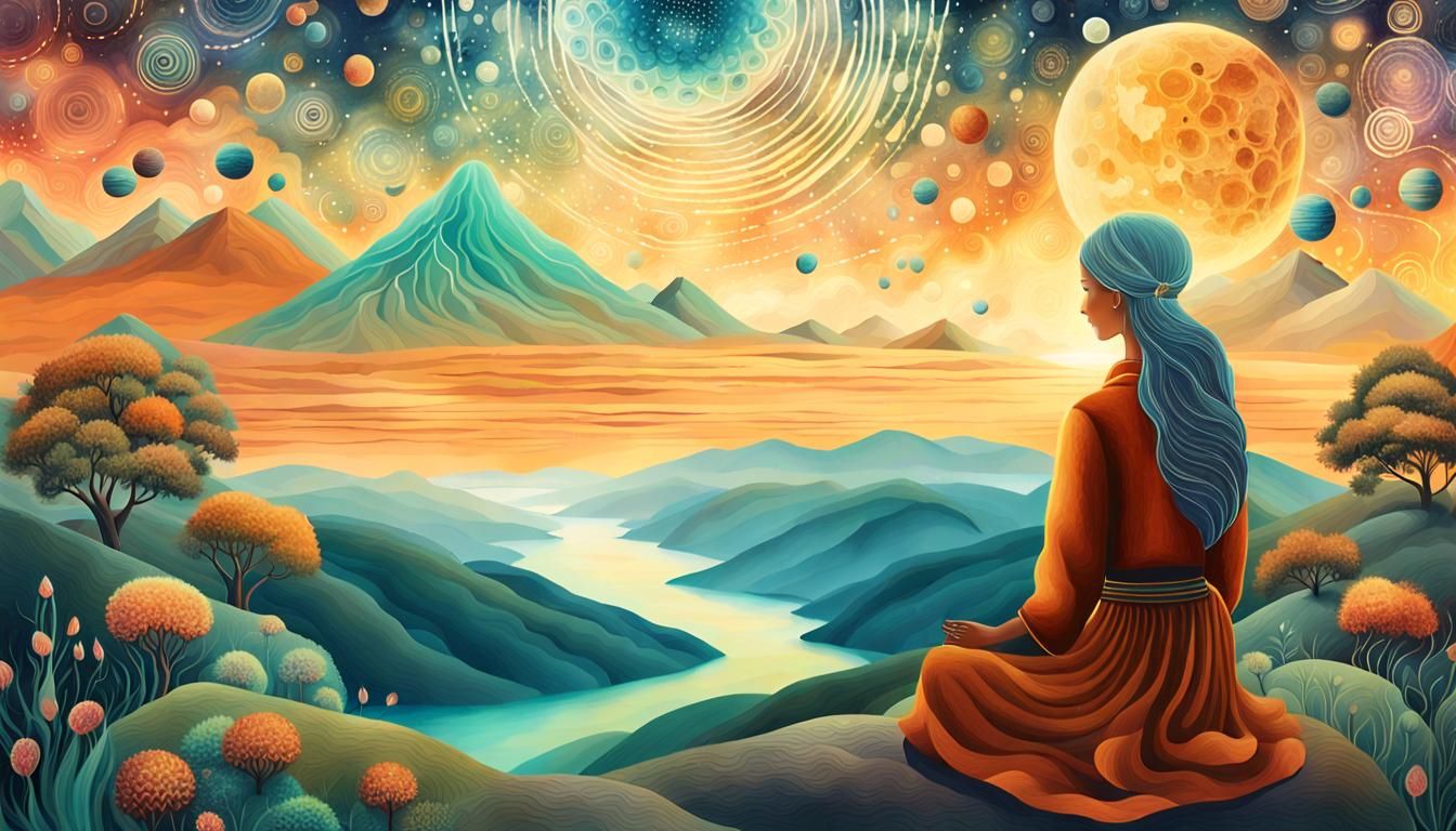 Peaceful Ascension Over Serene Nature