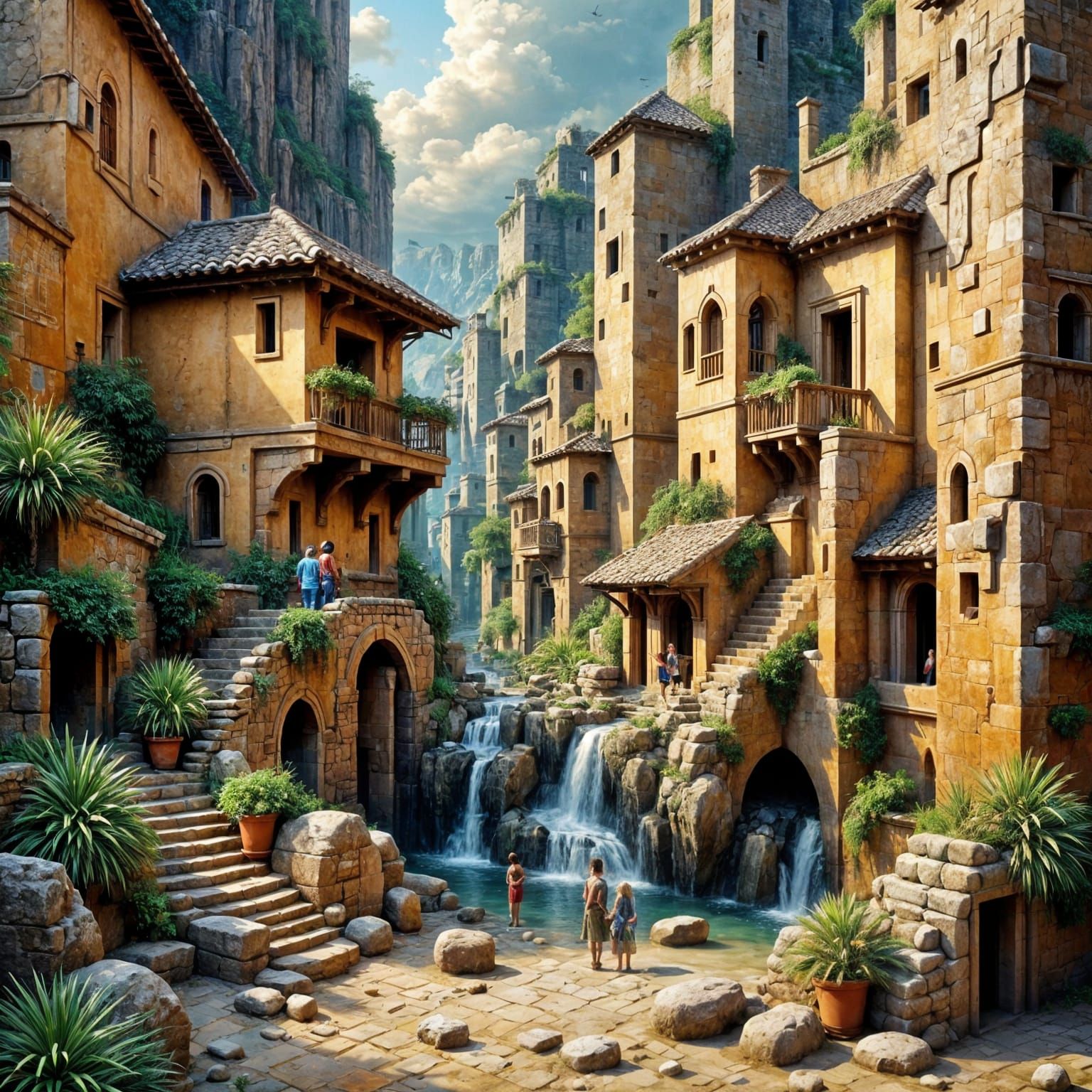 Ancient city earth tones