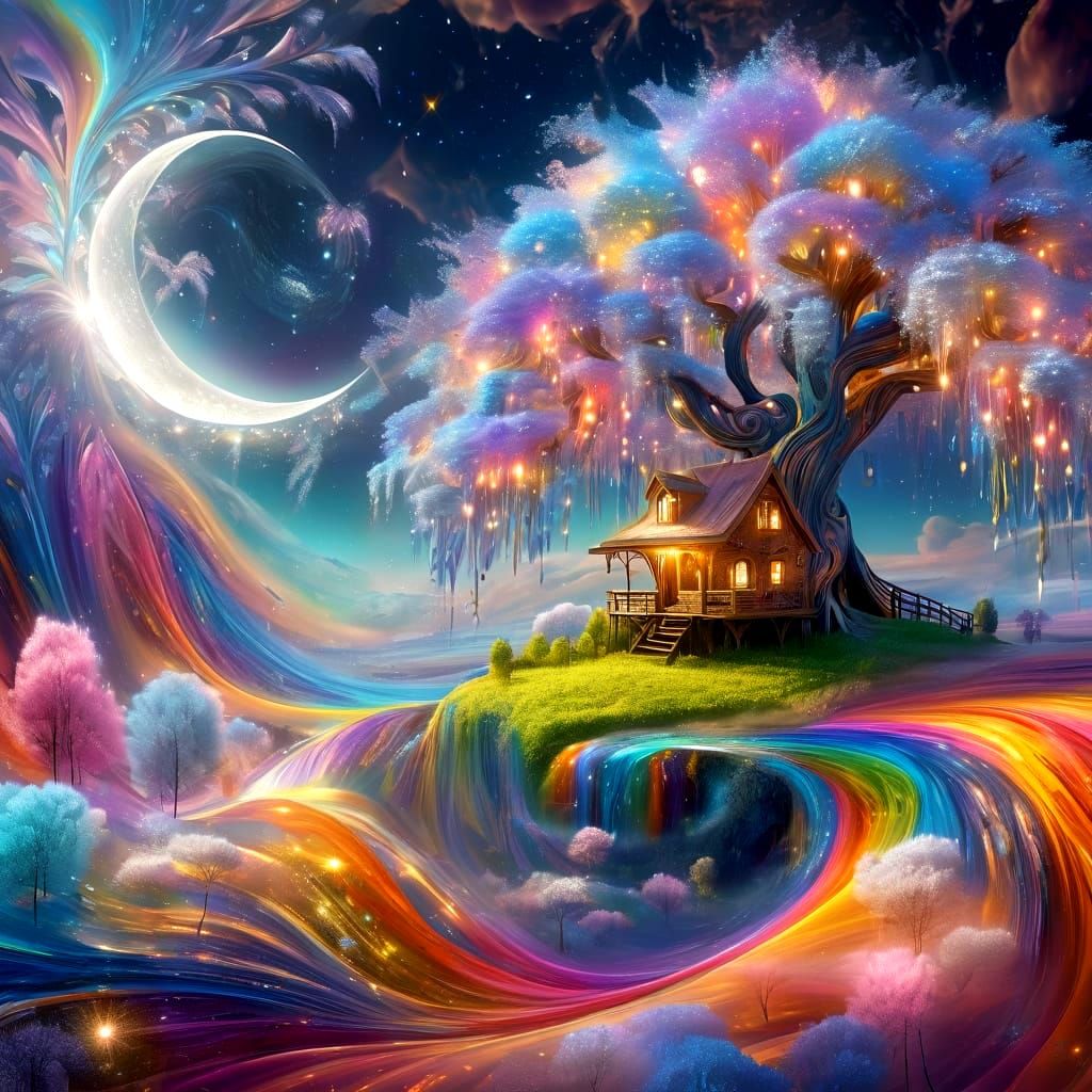 Rainbow treehouse