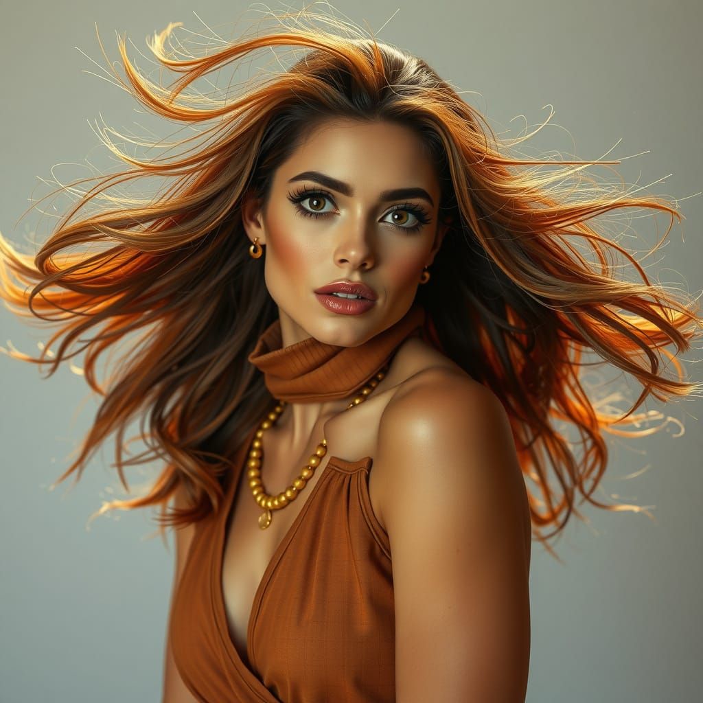 A Portrait of a Woman in Minimalist Style