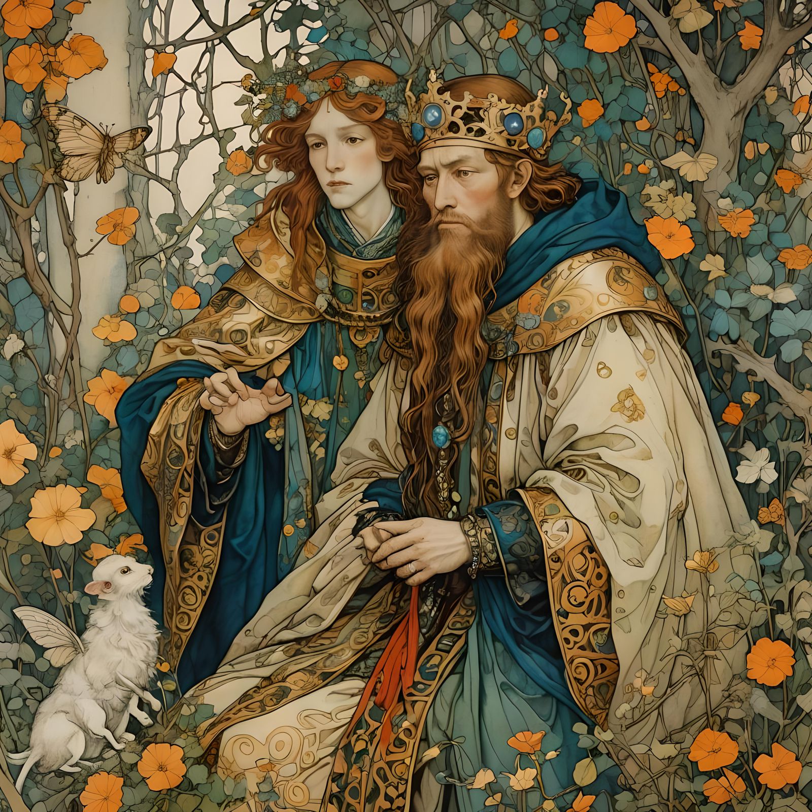 Fairytale Royalty in Art Nouveau Style