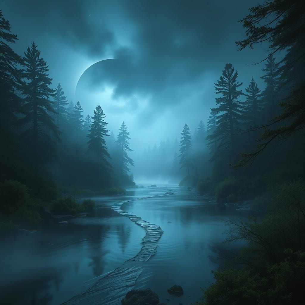 Surreal Forest River Mixes Reality and Eternity in Cosmic La...