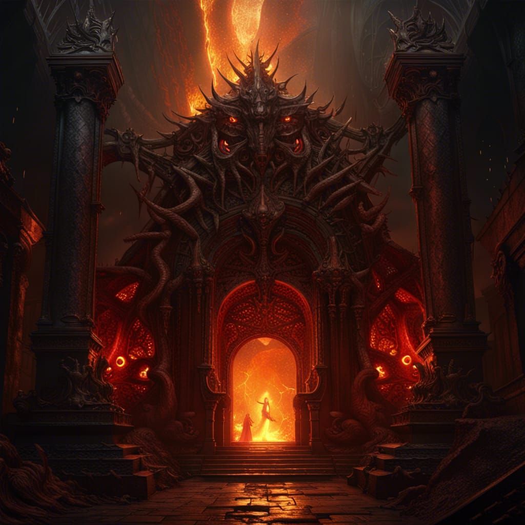Hell Entrance: Dark Fantasy Concept Art