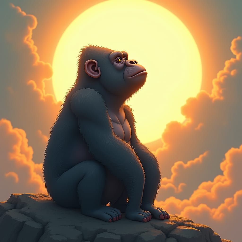 Gorilla God Bathed in Divine Sunlight