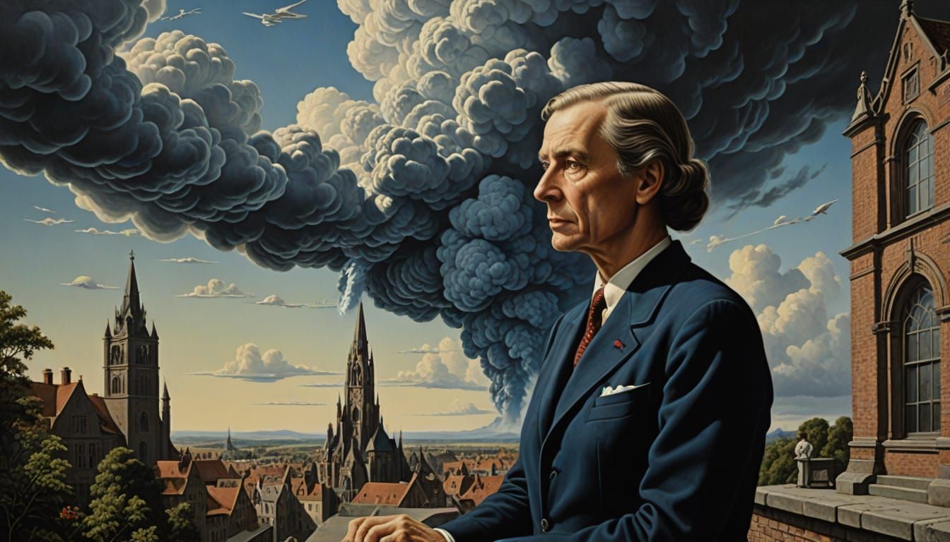 Metaphysical Surrealism Masterpiece of Heartfelt Questions