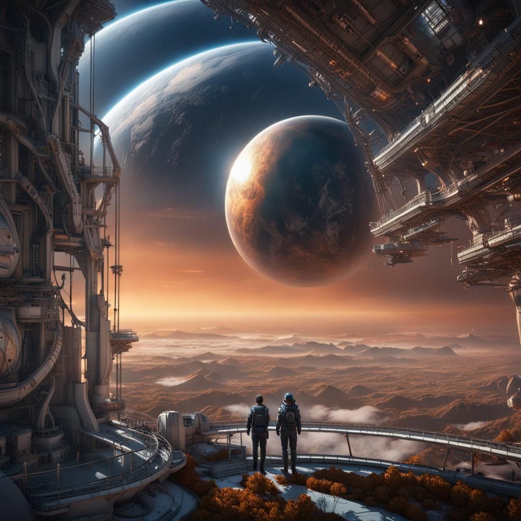 Planet Solaris Viewed from Antares Spaceship