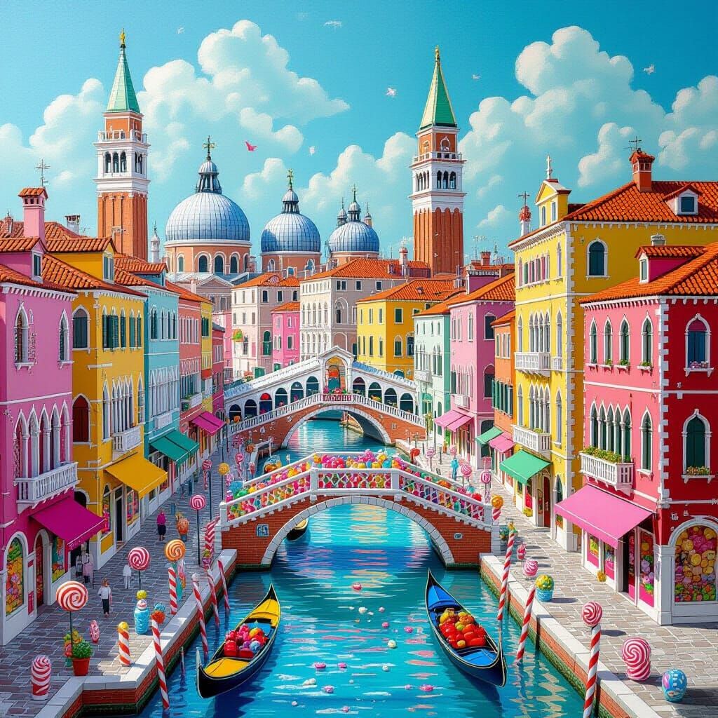 Venice Made of Candy: A Whimsical Dreamscape