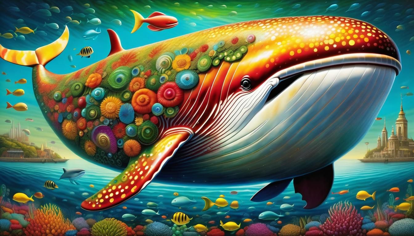Elvis Whale in Vibrant Digital Illustration