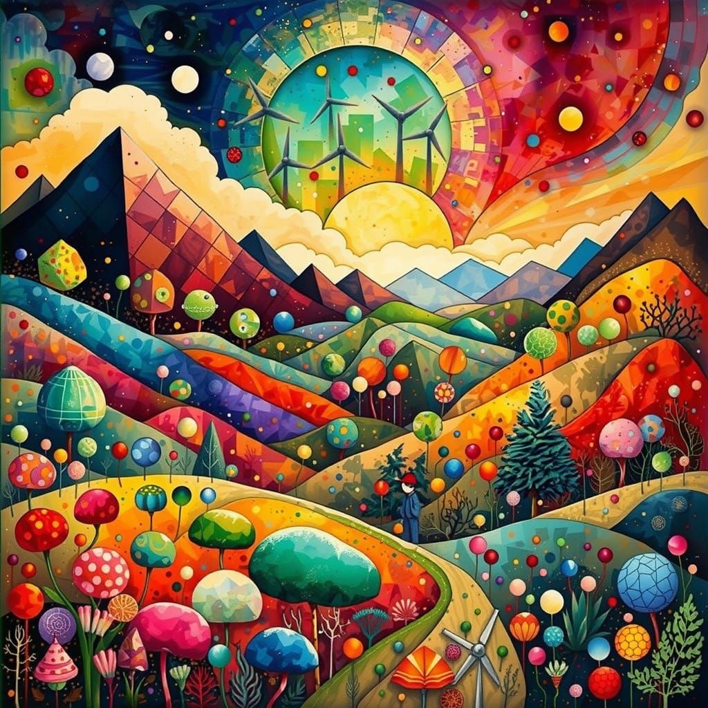 A solarpunk landscape