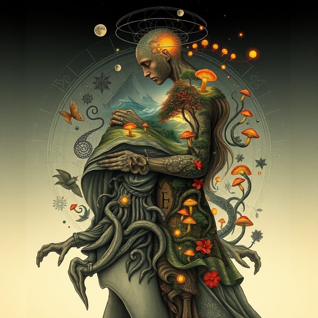 Ethereal Figures in Dreamlike Mindscape Concept Art