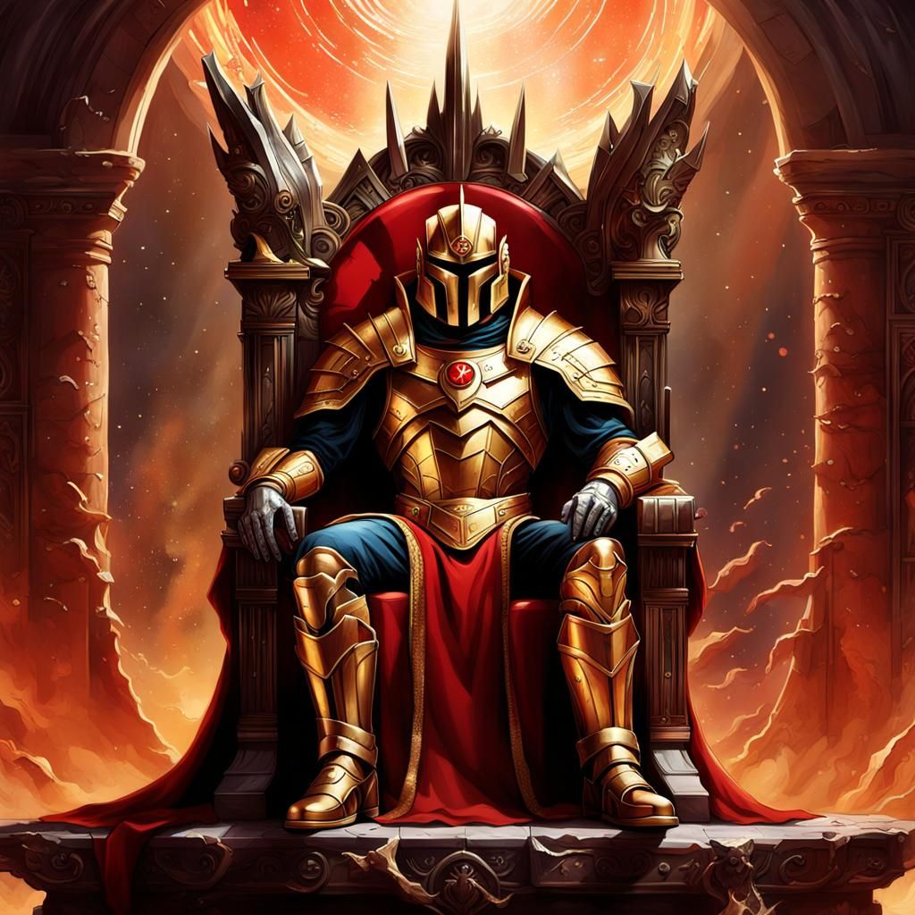 Regal Mars Warrior in Golden Armor