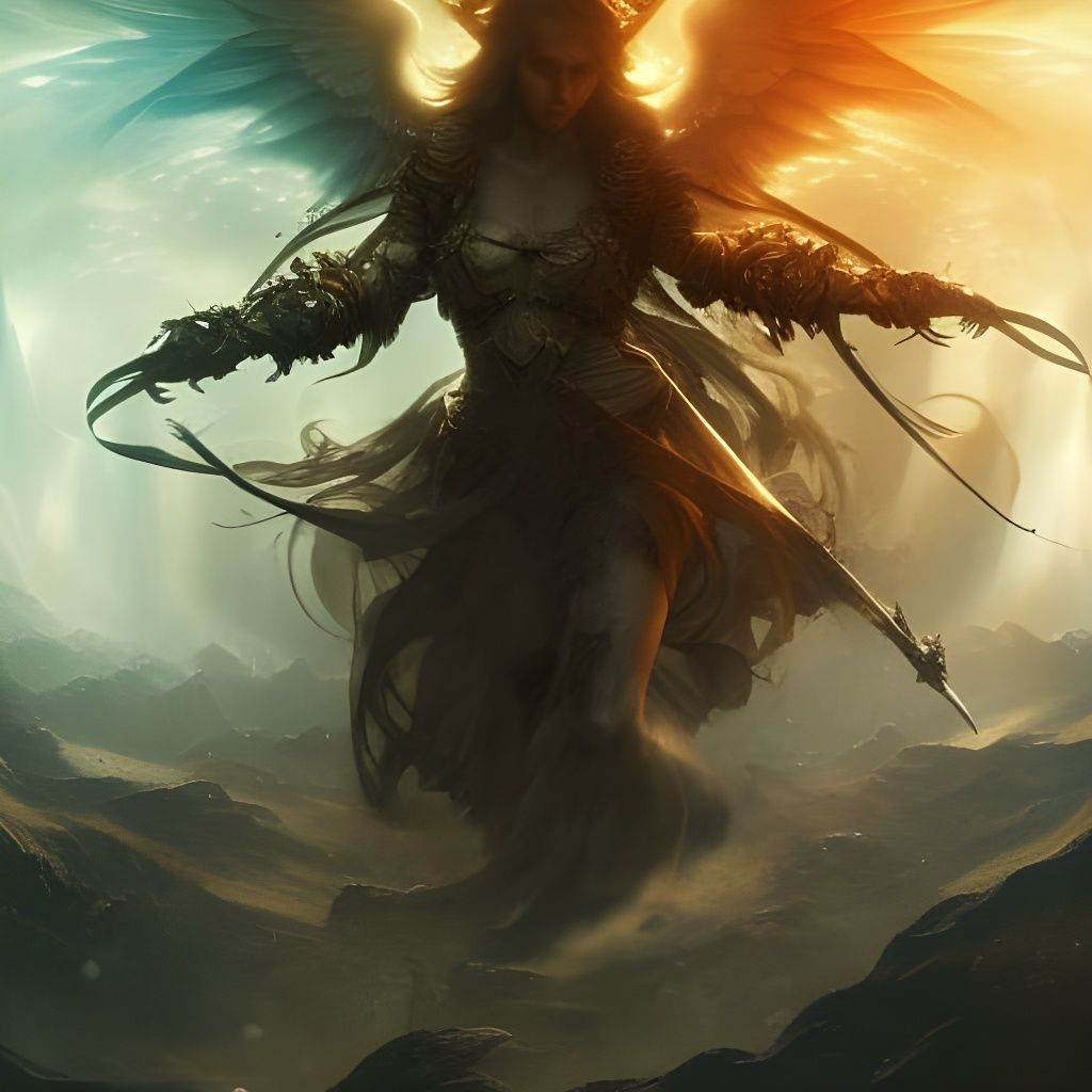 Angels Victory Over Demons: Dark Fantasy Concept Art