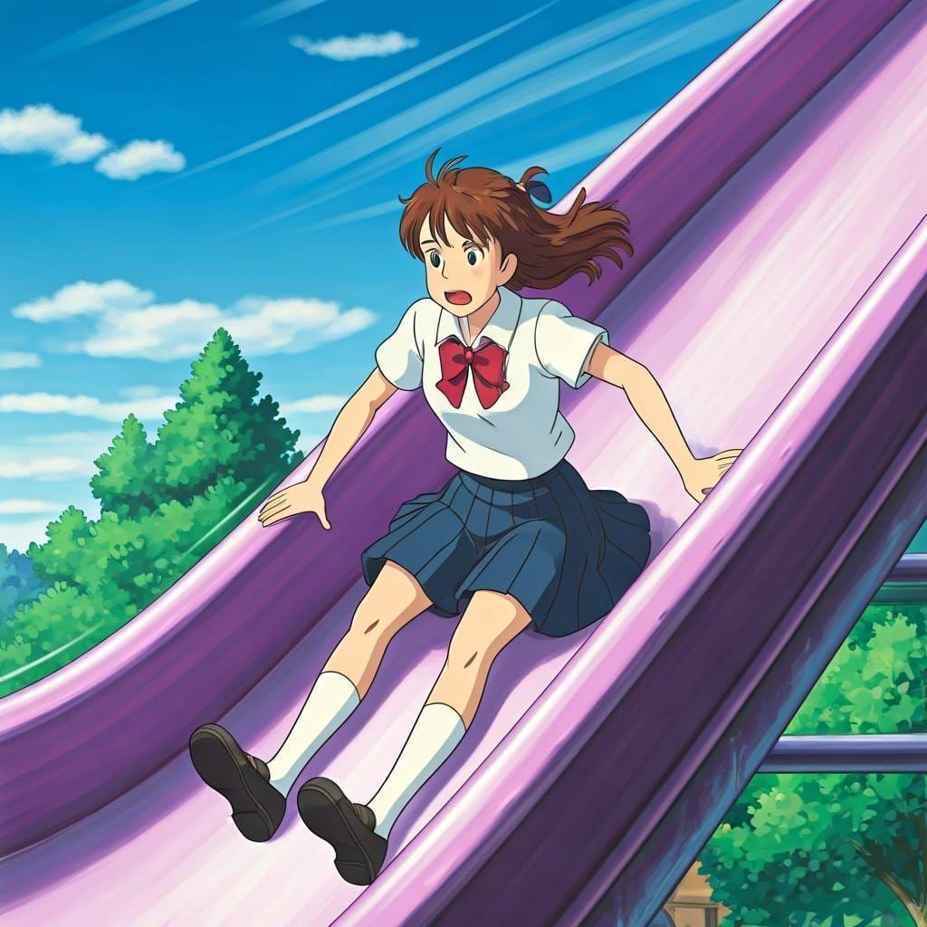 Haru Yoshioka Slides: Ghibli-Style "Cat Returns" Scene