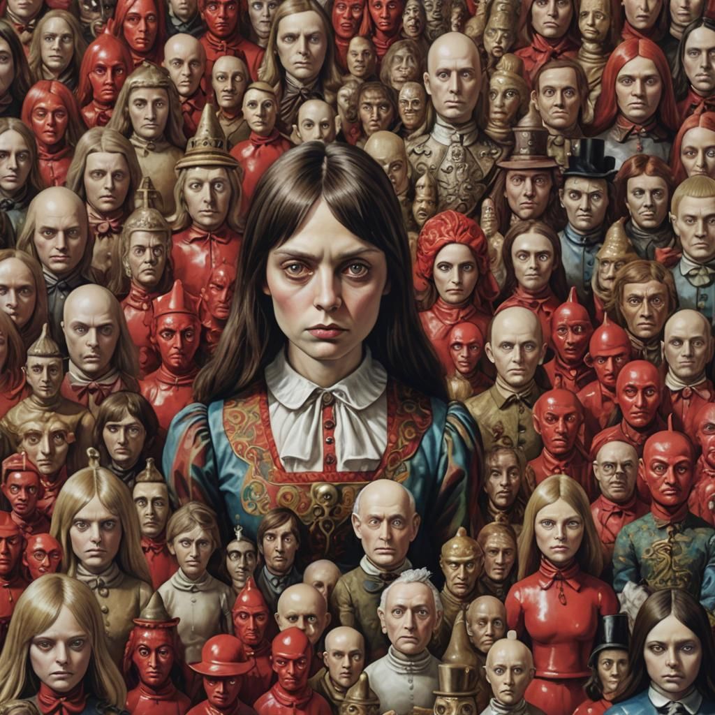 Alice in Wonderland: Psychedelic Photorealistic Portrait