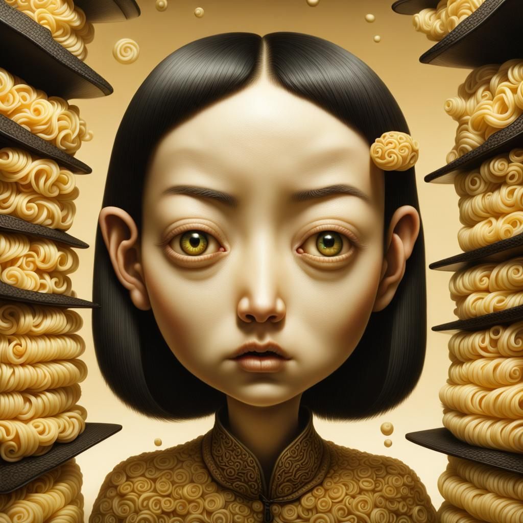 Surreal Ramen Dreamscape Inspired by Dalí