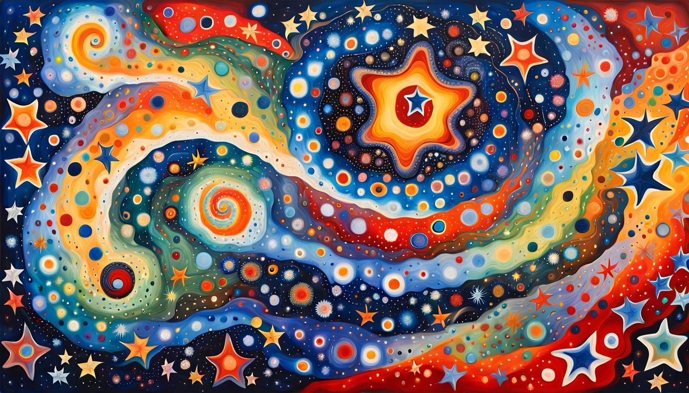 Dreamtime Painting of Cosmic Star Formation