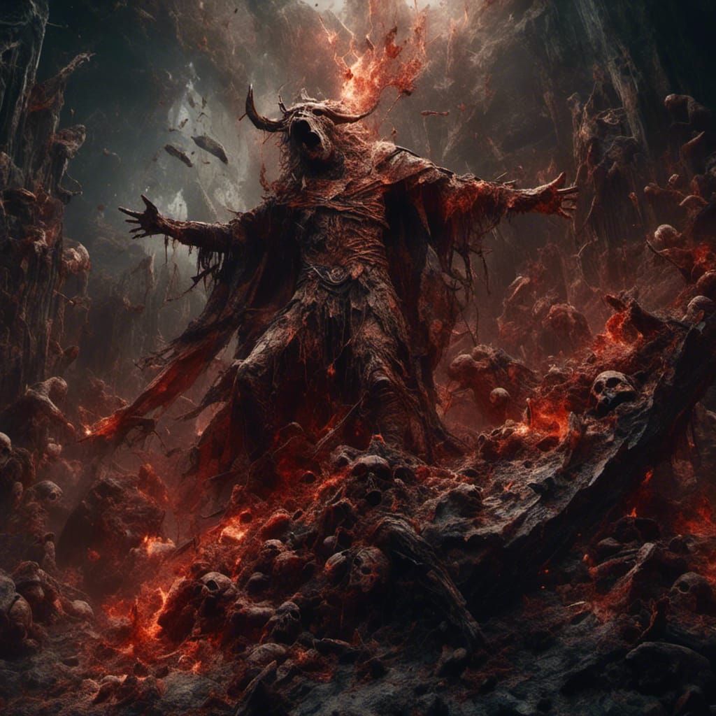 Jesus Christ Beats the Devil in Hyperreal Art