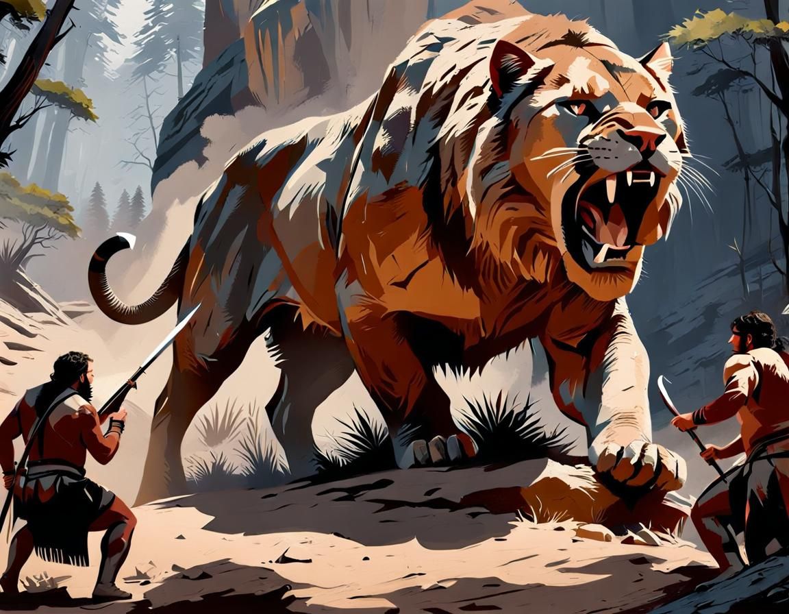 Sabretooth Hunting • Daily#527: Prehistoric