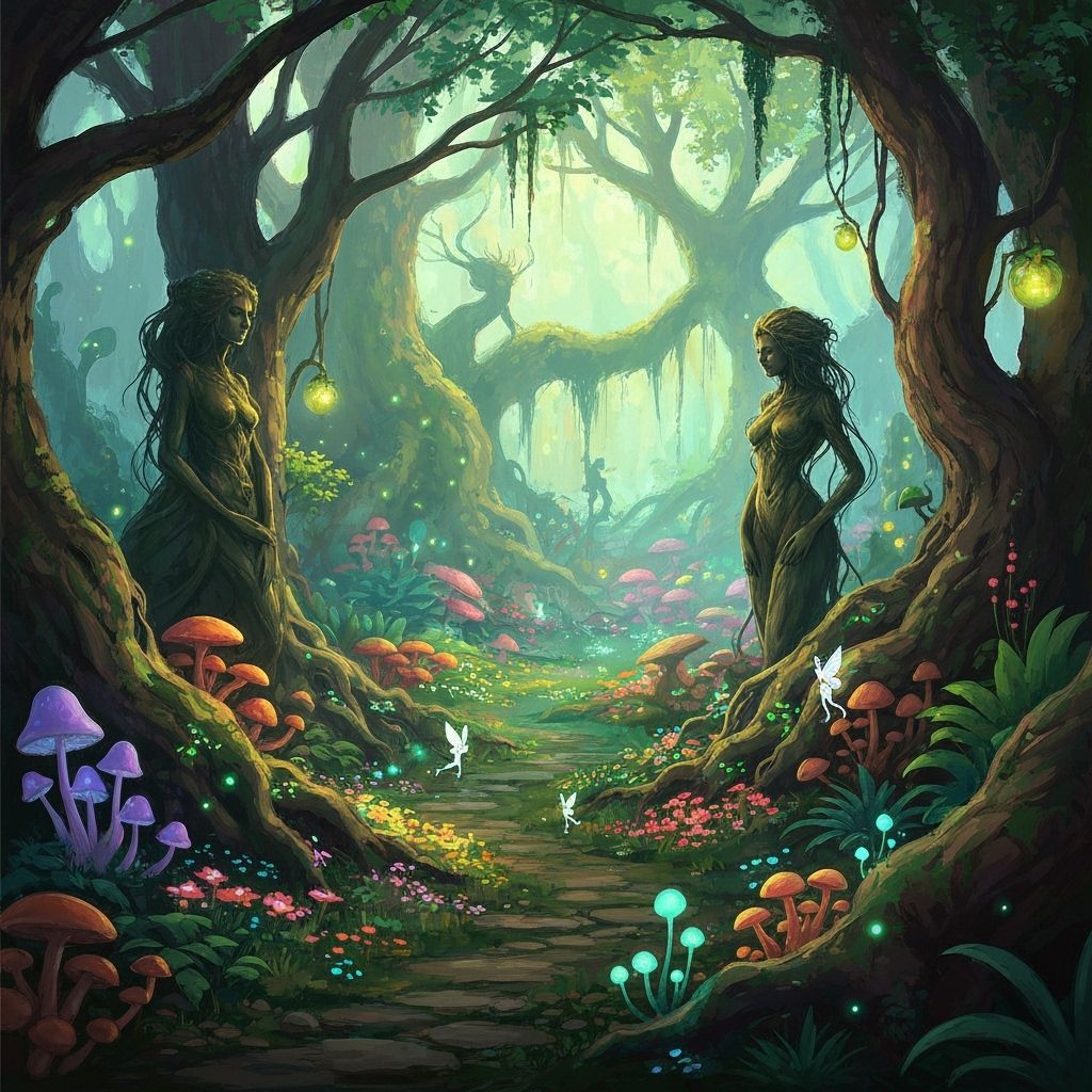 Enchanted Garden of Dryads and Fairies