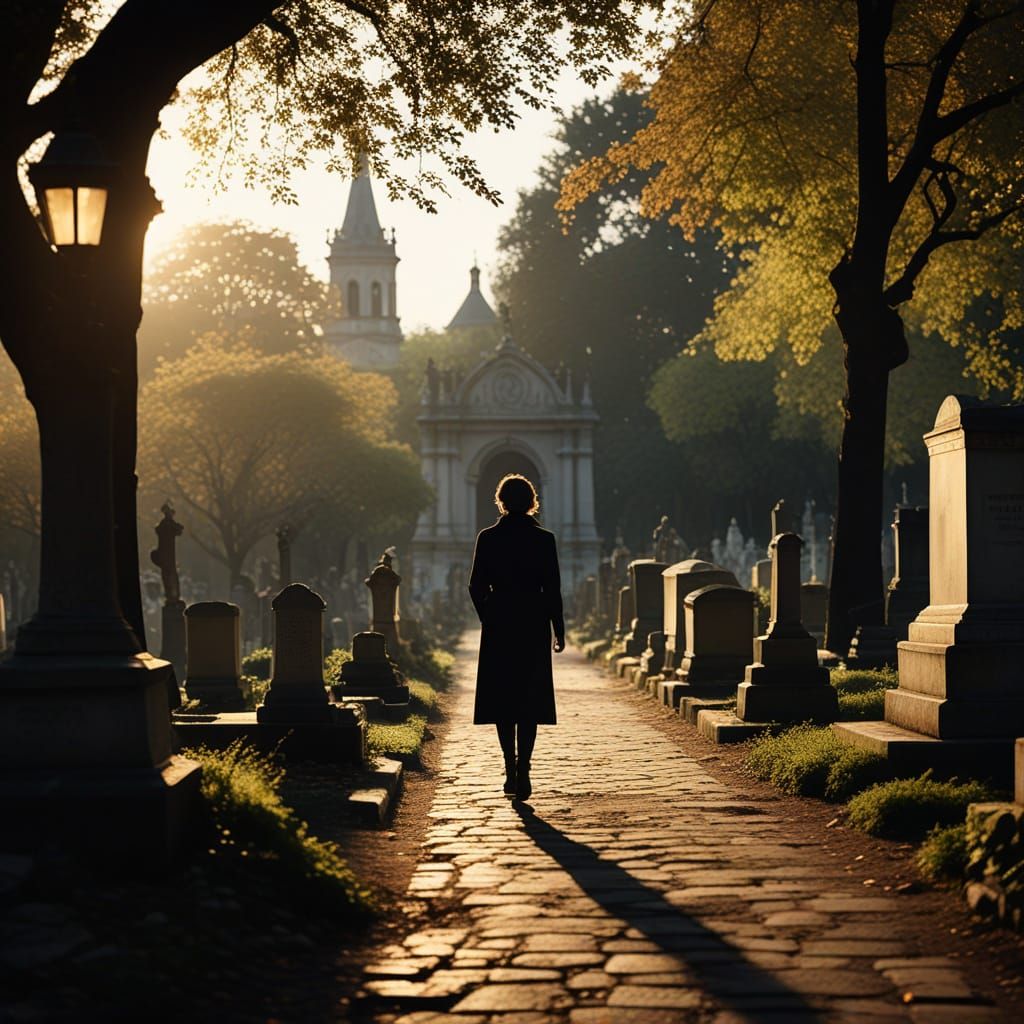 Pere Lachaise Cemetery Walk at Golden Hour