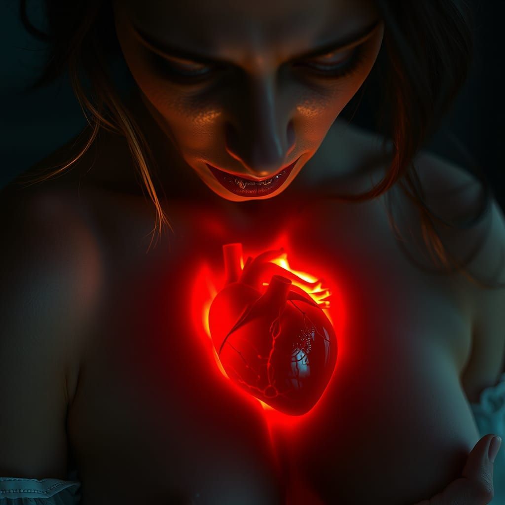 Emotional Portrait: Woman with Missing Heart