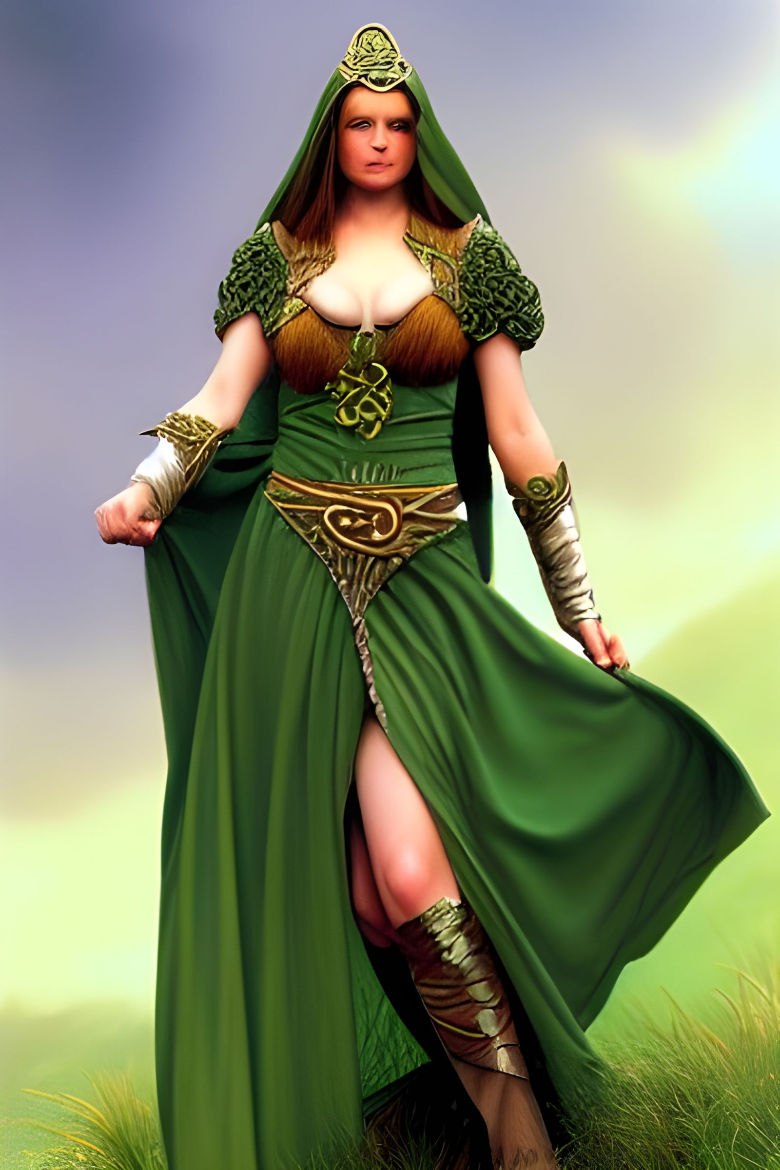 Celtic Princess Matte Painting with Dynamic Lighting