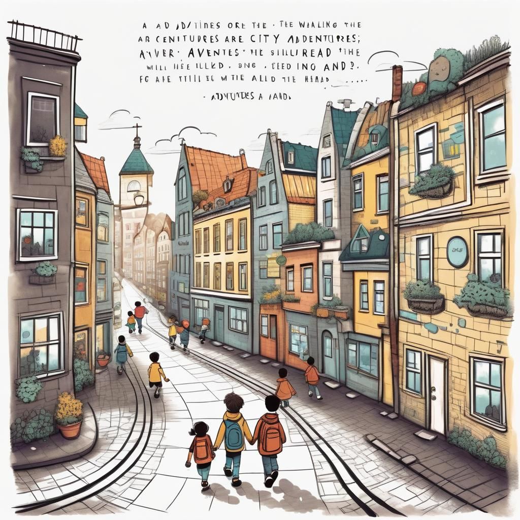 Children's Book Illustration: City Adventure