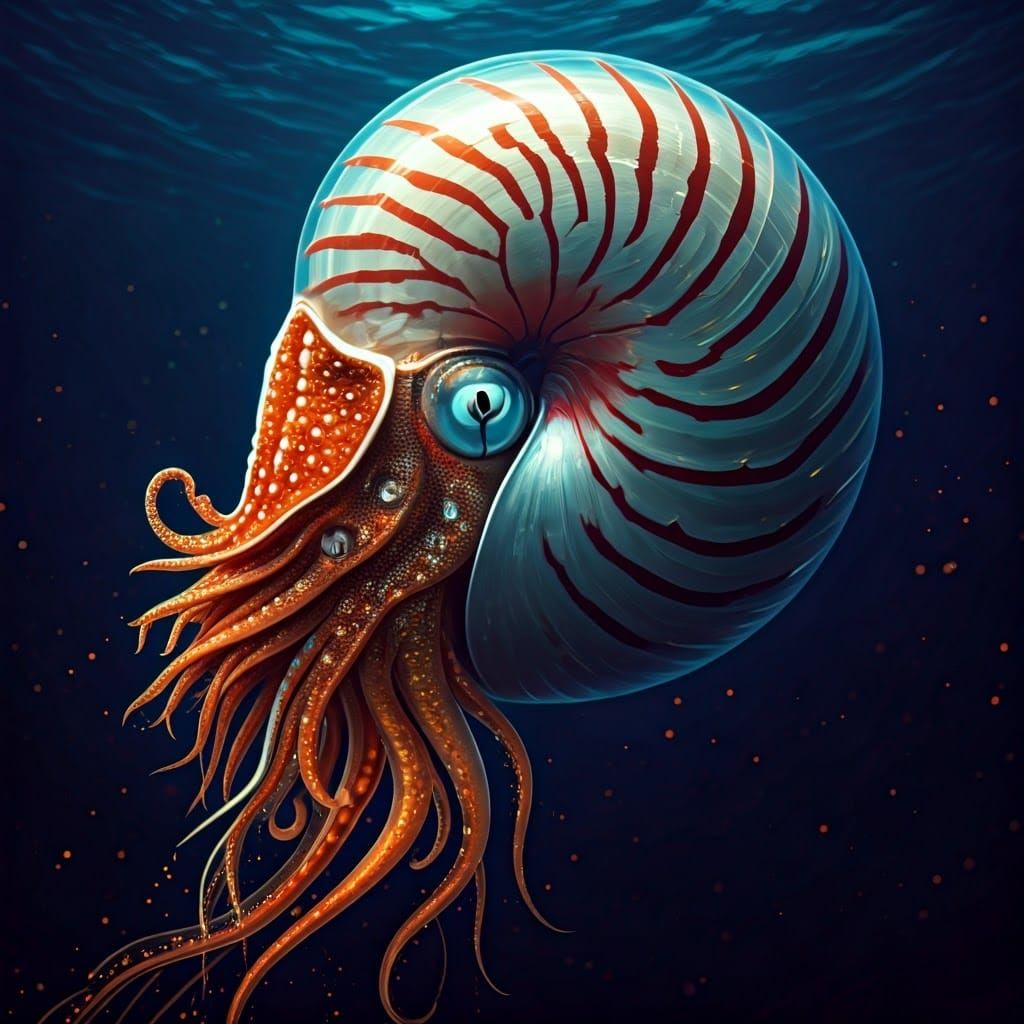 Intricate Nautilus Shell Creates Polka Dot Dreamscape