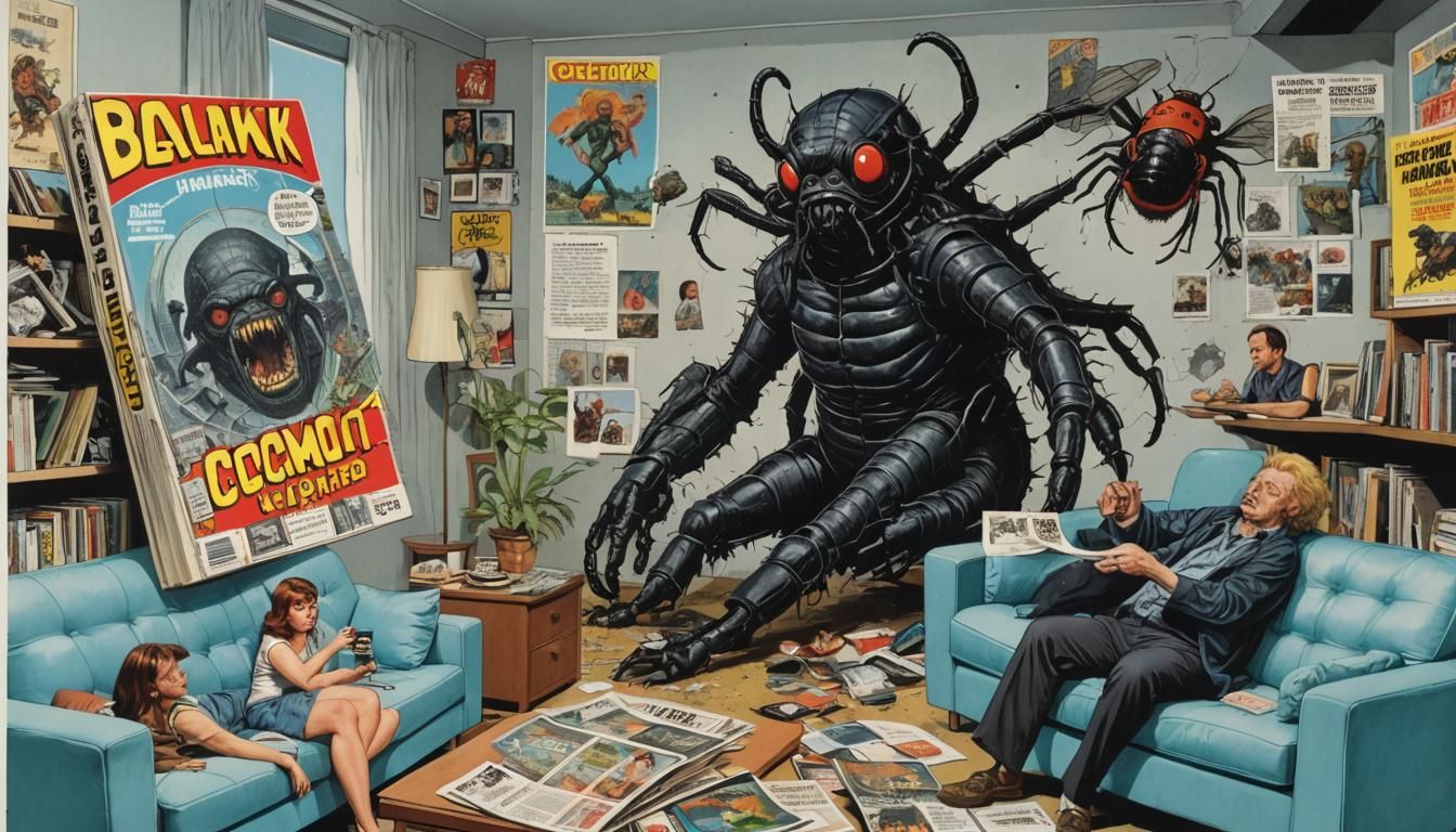 Radioactive Comic Book Battle in Polish Art Style