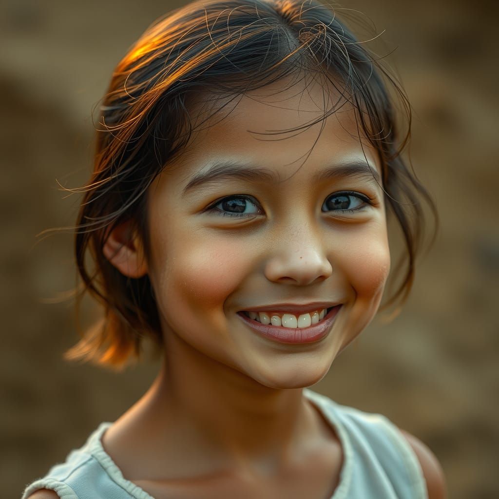 Radiant Girl Portrait in Natural Light