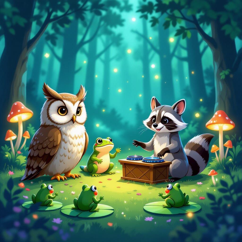 Whimsical Forest Animals Host Secret Midnight Club