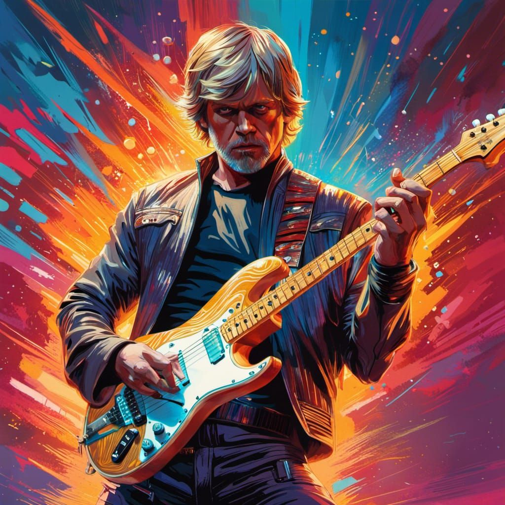 Luke Skywalker Guitar Solo: Digital Concept Art