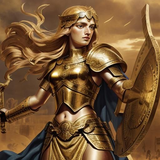 Shield of Penthesilea in Golden Age Style