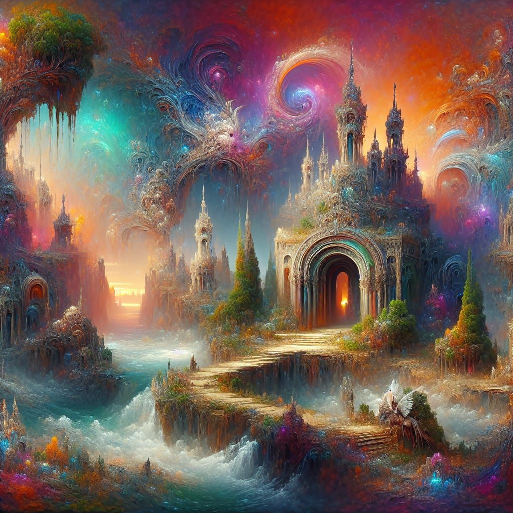 Fantasy Landscape Matte Painting in 8K Resolution