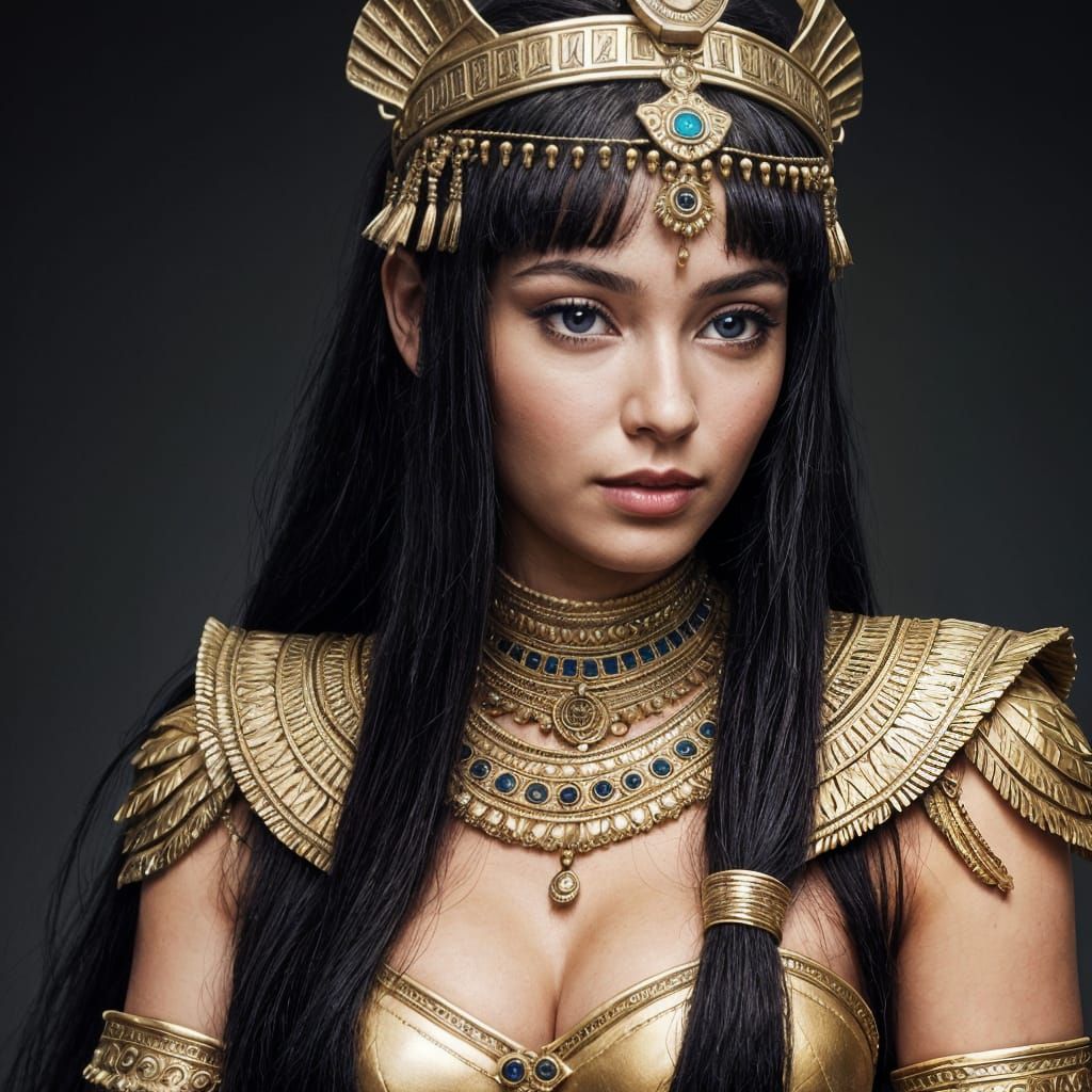 Egyptian Queen in Regal Attire