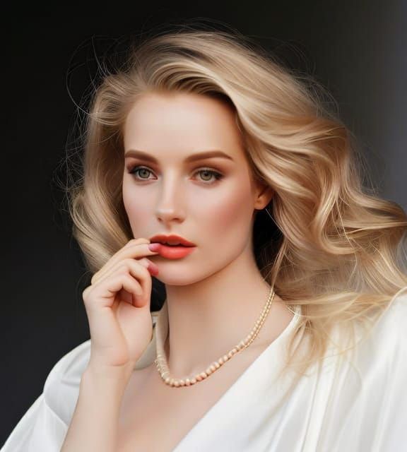 Woman in London Cafe: Photorealistic Portrait