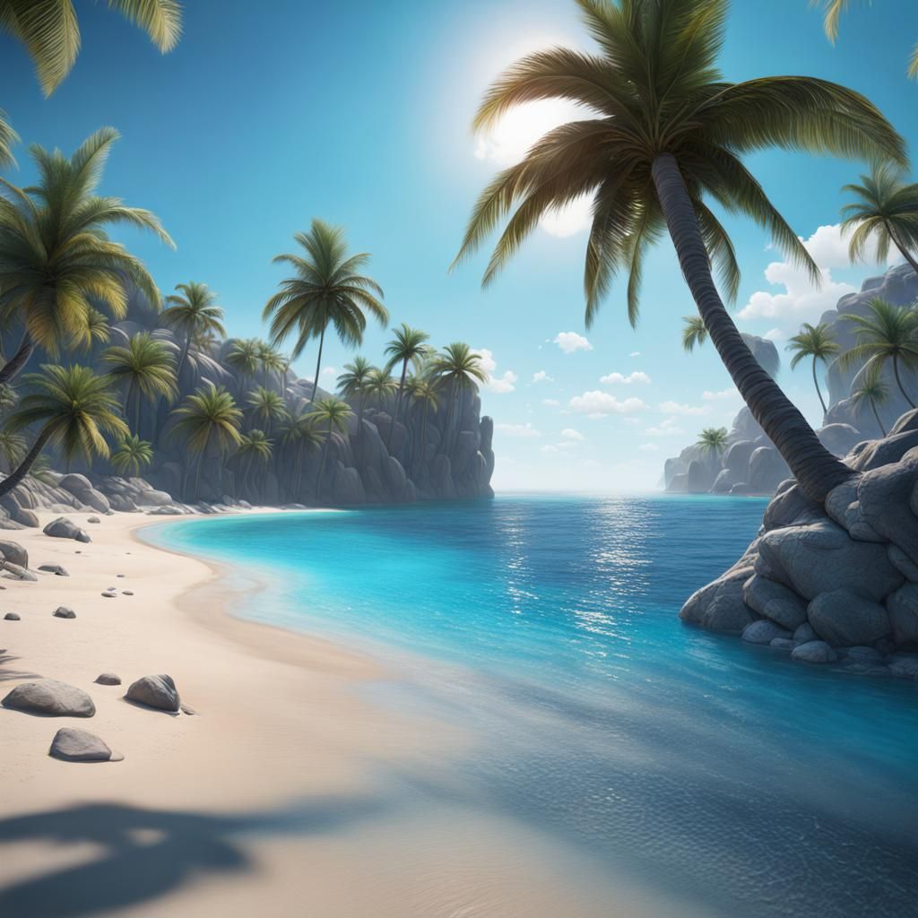 Tropical Beach Paradise in Unreal Engine 5