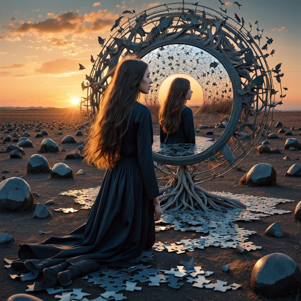 Angel of Memories Screaming in a Mirror Labyrinth