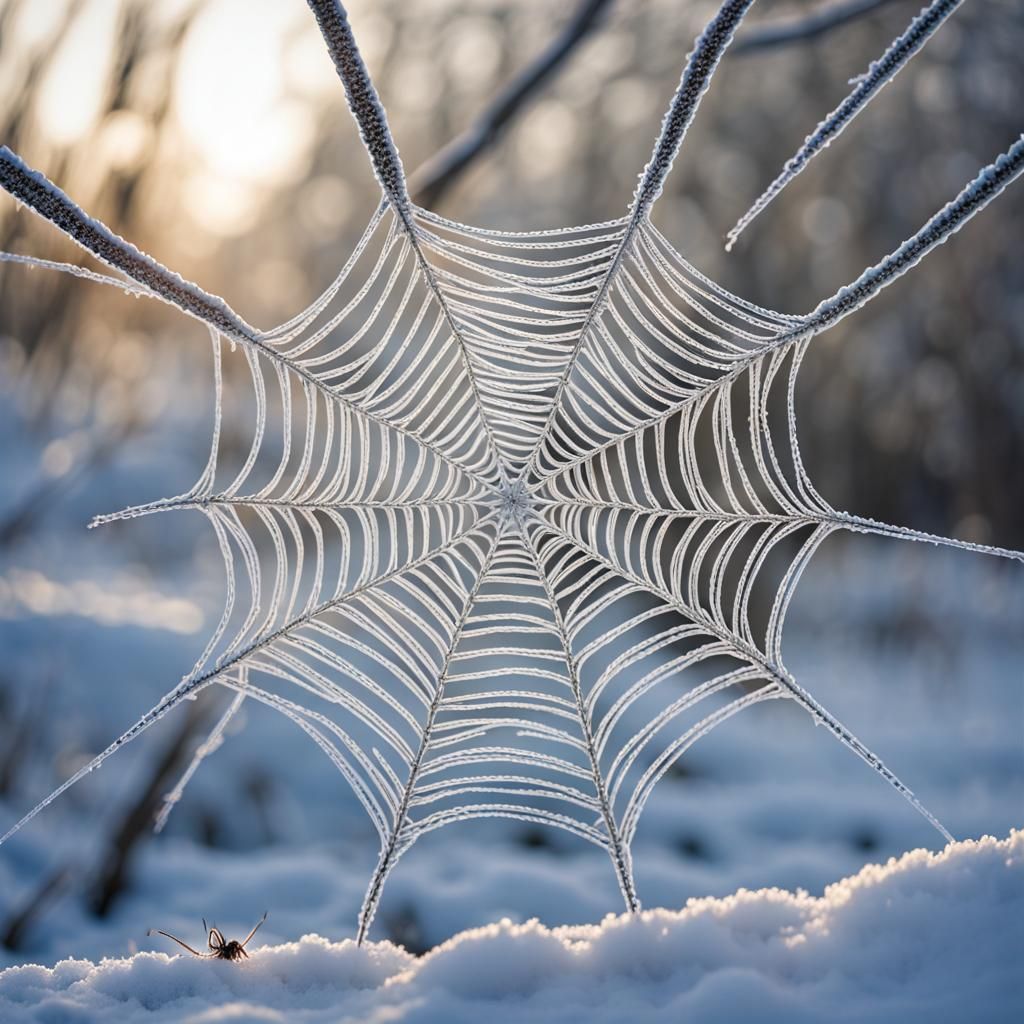 Frozen spiderweb (A)