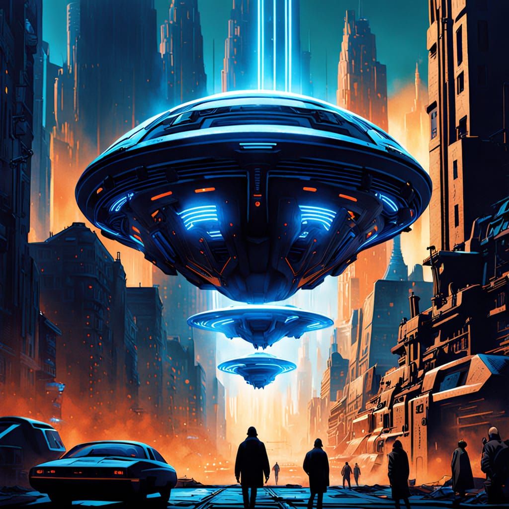 Biomechanical Mothership in Futuristic Style