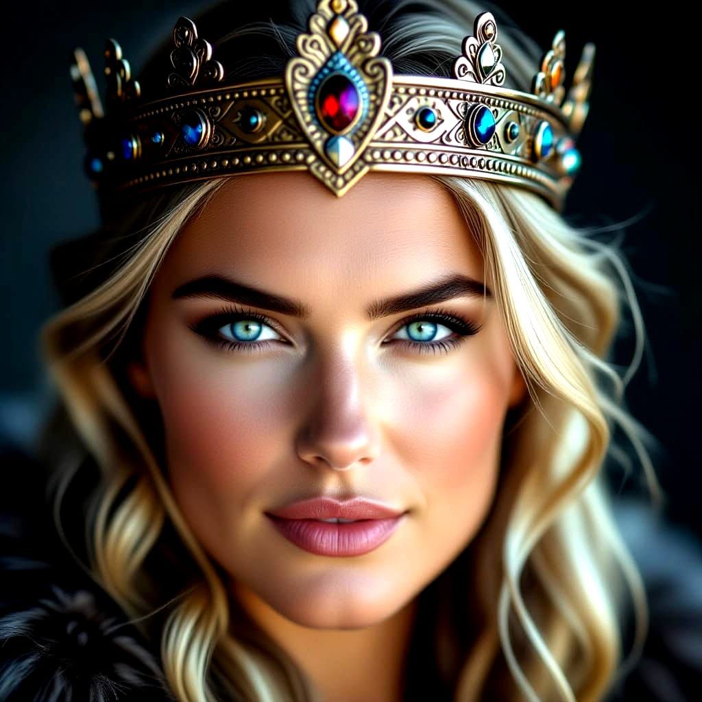 Viking Queen in Regal Confidence